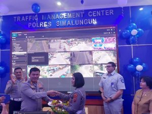 Kapolres Pimpin Perayaan Hari Lalu Lintas Bhayangkara ke-68 dan Peluncuran Gedung Traffic Management Center Polres Simalungun