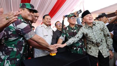 Menhan Prabowo Resmikan Lima Titik Sumber Air di Kab. Kuningan, 1.904 Keluarga Nikmati Air Bersih