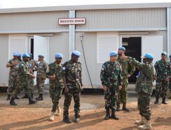 Satgas Kizi TNI Konga XX-T Terima Kunjungan Deputy Force Commander Monusco