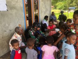 Kehadiran Prajurit Satgas Yonif 623/BWU di Serbu Warga Papua