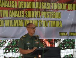 Kodim 1710/Mimika Gelar Program Analisa Deradikalisasi Tingkat Kodim, Dari Tim Analis Sdirpit Pusterad