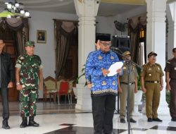 Pemko Langsa Gelar Upacara Peringati HUT Damkar, Satpol PP, Satlinmas dan WH Tahun 2024