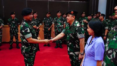 Panglima TNI Terima Laporan Korps Kenaikan Pangkat 22 Perwira Tinggi TNI