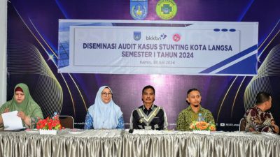 Pemko Langsa melalui Dinas P3AP2KB Gelar Acara Desiminasi Audit Kasus Stunting Semester I Kota Langsa Tahun 2024