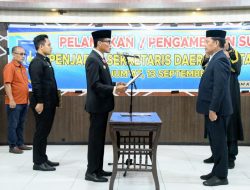 Pj. Walikota Langsa Lantik dan Ambil Sumpah Pj. Sekretaris Daerah Kota Langsa Tahun 2024