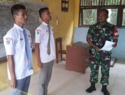 Personil Kodim,Sosialisasikan Rekrutmen TNI kepada Siswa SMA Negeri Danau Paris