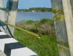 Pipa Jembatan terpanjang di Aceh Singkil digondol maling