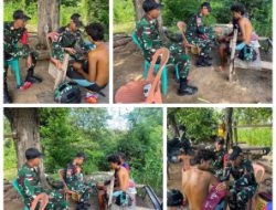 Satgas Pamtas RI-RDTL Yonarhanud 15/DBY Pos Oepoli Tengah Gelar Pelayanan Kesehatan Keliling