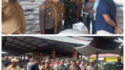 Dandim Mimika Bersama Forkopimda Pantau Stabilisasi Harga Sembako
